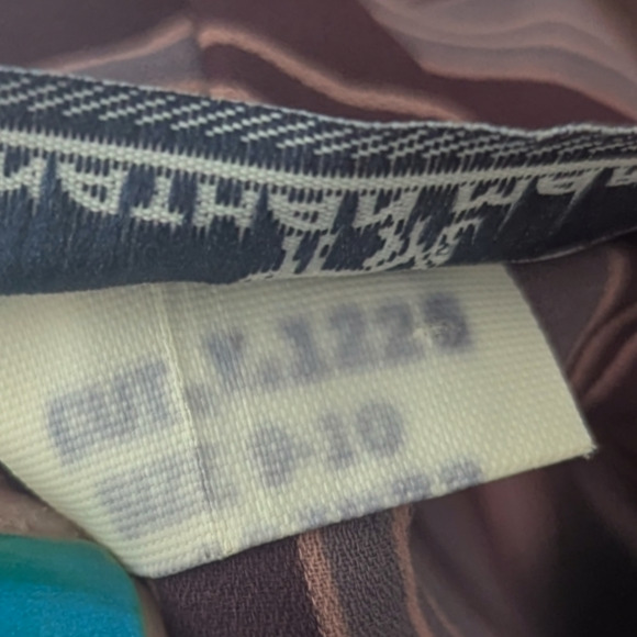 Vintage Jonathon Martin Blouse 9/10 Mauve Stripe Button Down Neck Bowtie - Picture 9 of 9